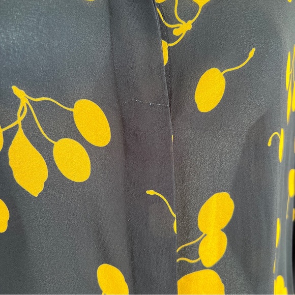 3.1 Phillip Lim blouse button up cherries navy gold 4 - Picture 9 of 10